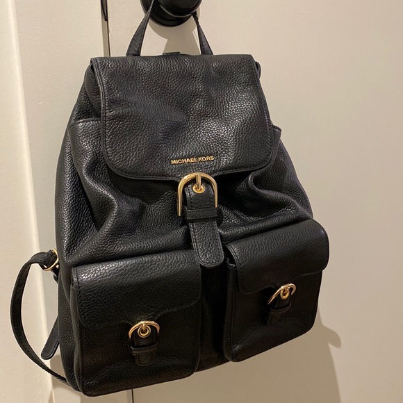 Michael Kors Bags Michael Kors Black Leather Backpack Poshmark